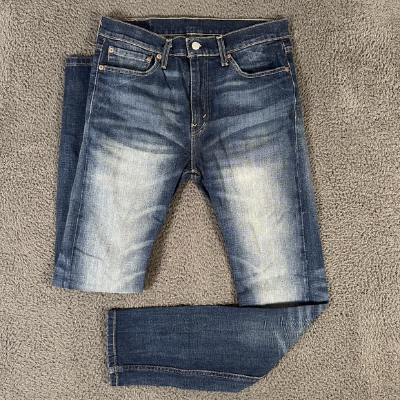 Levis Jeans Mens 31x32 Blue 510 Skinny Fit Dark Wash Denim - Picture 1 of 9